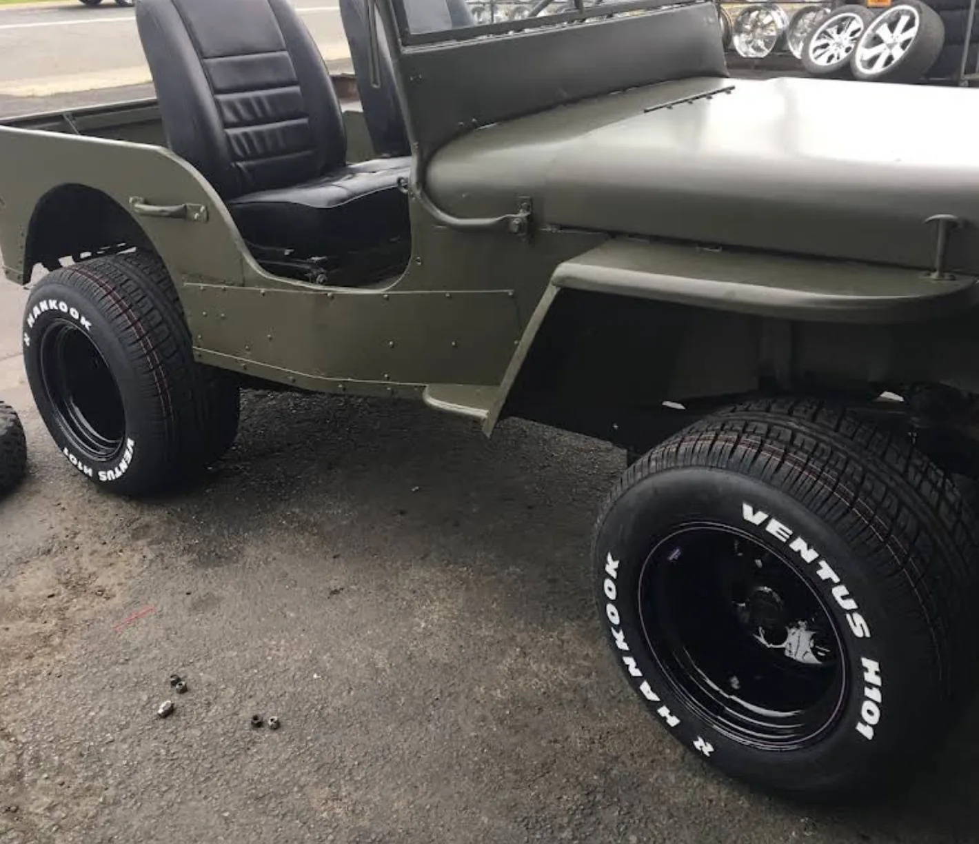 Vintage Jeep on new Hankook Ventus tires at 99 Express Wheels in Live Oak, CA